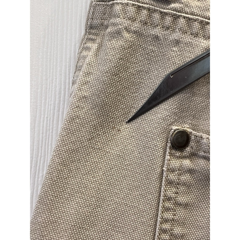 Patagonia Men's Double Knee Shop Pants 34x30 Organic Cotton Canvas 56337 Khaki - Picture 10 of 12